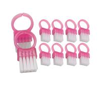 Mini Nail Brush 10 Pieces Manicure - Dust Ring Scrubber Nail Tool Cleaner | Nail Tool Cleaner for Home Makeup Grooming Salon Daily Office | Travel Mini Nail Brush 10 Pieces Manicure Dust Ring Scrubber