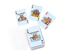 Mini naipes impermeables - Juego de cartas de cachorro Pibala cortado con láser | Recreación de viajes al aire libre, tabla de actividades de ocio portátil, entretenimiento de camping, picnic, larga