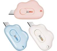 Mini navaja multiusos portátil, abridor de paquetes seguro con hoja ajustable para tareas en el hogar y la oficina.
