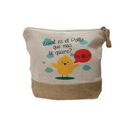 Mini Neceser Frase : CUAL ES EL Pollo Que MÁS TE Quiere PO LLO! Regalo Cariño 14 Febrero San Valentín Día de la Madre