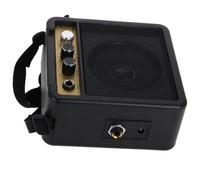 Mini Negro Eléctrica de Guitarra Portátil Amplificador 5w | Sonido Integrado, Construcción Robusta, Plástico y Metal, sin Batería, Formato Compacto para Práctica y Transporte