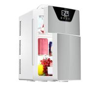 Mini Nevera Portátil 20 Litros Con Compartimentos, Mini Frigorífico Portátil, Se Adapta A 20 X 12 Oz Latas, Refrigerador Y Calentador Doble Puerta Del Refrigerador Compacto(Color:/Silver,Size:With Dig