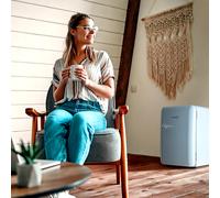 Mini nevera retro Audrey 70 Litros 3 baldas 2 compartimentos en la puerta iluminación interior Klarstein