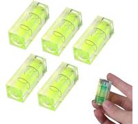 Mini Nivel de Burbuja, 5 Piezas de 15 x 15 x 40 mm Nivel De Burbuja Horizontal Cuadrado, Nivel De Burbuja Pequeño Bubble Nivel, Rango de Medición 0-5 °, para marco de fotos, Cámaras