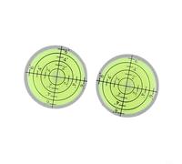 Mini nivel de burbuja horizontal de 2 piezas para espíritu, con material acrílico y marca de grado de línea negra para una alineación precisa de muebles, cámaras y maquinaria