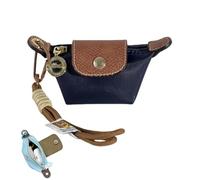 Mini Nylon Dumpling Coin Purse, Detachable Nylon Wrist Strap Coin Purse, with Secure Zipper Lightweight Wallet, for Cards, Keys, and Coins (C)