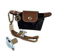 Mini Nylon Dumpling Coin Purse, Detachable Nylon Wrist Strap Coin Purse, with Secure Zipper Lightweight Wallet, for Cards, Keys, and Coins (J)