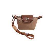 Mini Nylon Dumpling Coin Purse with Detachable Wrist Strap, Small Zipper Change Pouch & Keychain Bag Charm for Women, Cute Mini Dumpling Bag for Coins, Keys & Cards (#8)