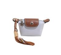 Mini Nylon Dumpling Coin Purse with Detachable Wrist Strap, Small Zipper Change Pouch & Keychain Bag Charm for Women, Cute Mini Dumpling Bag for Coins, Keys & Cards (#9)