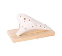 Mini ocarina blanca agrietada alta C ocarina 12 agujeros alto C flauta de alto rendimiento