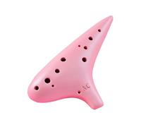 Mini Ocarina Frosted Girly Pink Ocarina 12 Agujeros AC Serie Esmerilada Ajustable 12 Agujeros AC Frosted