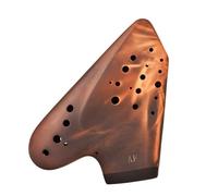 Mini Ocarina Ocarina AF de tres tubos profesional de grado de rendimiento morado arena barro ahumado AF de tres tubos tipo soplado de luz de fuego liso