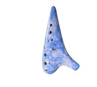 Mini ocarina ocarina de 12 agujeros AC profesional principiante estudiante ocarina de doce agujeros tipo rendimiento piedra esmalte azul
