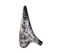Mini ocarina ocarina de 12 agujeros AC profesional principiante estudiante ocarina de doce agujeros tipo piedra esmaltada negro