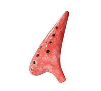 Mini ocarina ocarina de 12 agujeros AC profesional principiante estudiante ocarina de doce agujeros tipo rendimiento piedra esmalte rojo