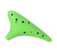 Mini Ocarina Ocarina de plástico de 12 agujeros AC alto C llave de plástico anticaídas profesional 12 agujeros AC multicolor (verde)