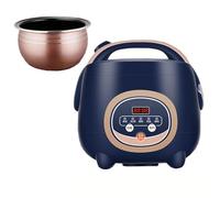 Mini olla arrocera (1,8-5 L) para hacer arroz y cocinar al vapor alimentos saludables y verduras con olla interior antiadherente, reserva de 24 horas para 1-8 personas (tamaño: 1,8 L, color: azul)