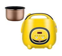 Mini olla arrocera (1,8-5 L) para hacer arroz y cocinar al vapor alimentos saludables y verduras con olla interior antiadherente, reserva de 24 horas para 1-8 personas (tamaño: 2,3 L, color: amarillo)