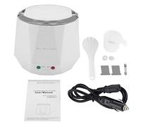 Mini Olla Arrocera 24 V 140 W 1,6 L - Olla Arrocera Eléctrica Portátil Multifuncional, Vaporizador de Alimentos para Coche (Blanco)