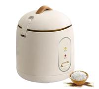 Mini olla arrocera de 1,2 L, olla térmica pequeña con bandeja para cocinar al vapor y olla antiadherente, máquina arrocera automática para 1-2 personas, perfecta para dormitorio y hogar white