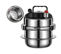 Mini olla minuto 1,6 L/2 L, olla pequeña de acero inoxidable 304 para exteriores, camping y viajes, dispositivo de protección cuádruple, compatible con todas las fuentes de calor (2 L)