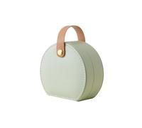 Mini organizador de joyas, caja joyería viaje, pendientes, collar, anillo, bolso portátil, almacenamiento cuero, 1 Uds Para Viajes Y Vacaciones(Green)