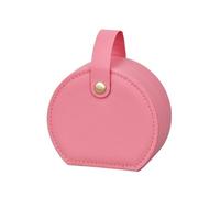 Mini organizador de joyas, caja joyería viaje, pendientes, collar, anillo, bolso portátil, almacenamiento cuero, 1 Uds Para Viajes Y Vacaciones(Pink red)