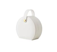 Mini organizador de joyas, caja joyería viaje, pendientes, collar, anillo, bolso portátil, almacenamiento cuero, 1 Uds Para Viajes Y Vacaciones(White)