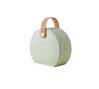 Mini organizador de joyas, estuche viaje for exhibición, pendientes, collar, anillo, bolso portátil, caja joyería, almacenamiento cuero Para Guardar Y Organizar Joyas(Green)