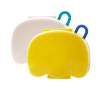 Mini organizador de pastillas de viaje para bricolaje, pastillero portátil con 7 compartimentos, bonito pastillero pequeño para bolsillo, organizador multiusos para medicamentos/joyas (blanco +