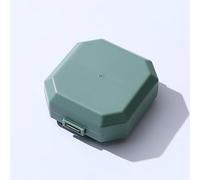 Mini Organizador Portátil De Pastillas, 6 Compartimentos De Rejilla, Pastillero De Viaje, Dispensador De Estilo Nórdico, Cajas De Medicina, Kit Médico Dispensador,Verde