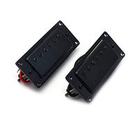 Mini Orificio Eléctrico De 6 Hoyos Humbucker Pickup Cockup Y Puente Pickup Pickup Para Lp Guitarra Blackgold/Chrome Set pastillas (Color : BK Neck and Bridge)