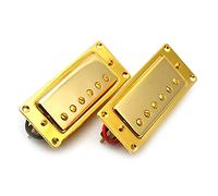 Mini Orificio Eléctrico De 6 Hoyos Humbucker Pickup Cockup Y Puente Pickup Pickup Para Lp Guitarra Blackgold/Chrome Elgitarrhämtning (Color : Gold Neck and Bridge)