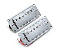 Mini Orificio Eléctrico De 6 Hoyos Humbucker Pickup Cockup Y Puente Pickup Pickup Para Lp Guitarra Blackgold/Chrome Set pastillas (Color : CR Neck and Bridge)