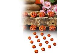 Mini ornamento de Halloween para fiestas, días festivos, decoración de mesa para escritorio, 16 unidades (naranja, 2 cm)