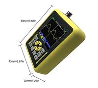 Mini osciloscopio digital portátil con pantalla LCD a color de 2,4 pulgadas - Ancho de banda de 120 M y frecuencia de muestreo de 500 M - Pantalla de resolución 320 x 240 para (Amarilla)