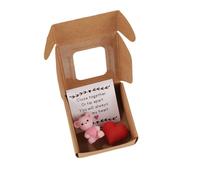 Mini oso de peluche hecho a mano en caja, My Little Worry Bear, Worry Bears In A Box, Mini Pocket Bears Hug, con tarjeta de apoyo emocional, recuerdo de peluche para los amantes