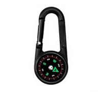 Mini Outdoor para brújula y termómetro clip reversible instrumento de precisión ligero impermeable mosquetón de aleación de aluminio para camping, senderismo, mochila Keycha