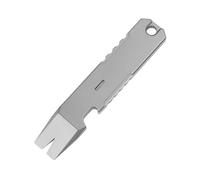 Mini palanqueta, EDC palanca, palanca de titanio de bolsillo con orificio para colgar y abrebotellas para camping al aire libre, aventuras en la jungla y caza