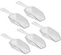 Mini palas de helado de plástico transparente reutilizable para bodas, dulces, postres, buffet, helados, proteínas en polvo, alimentos para mascotas, utensilios de cocina y gadgets, 4,5 x 2,5 x 14,5