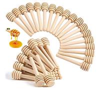 Mini palitos de miel, paquete de 50 varillas de madera de 8 cm, agitador de miel, varilla dispensadora de miel, varilla de madera para mezclar tarros de miel, agitador, recuerdos de fiesta de boda