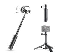 Mini palo selfie magnético de viaje de 25 pulgadas para teléfono y cámara, mini trípode portátil compatible con iPhone Osmo Pocket 3, soporte de agarre para smartphone de bolsillo corto para grabación