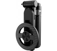 Mini palo selfie magnético multifuncional con rotación de 360 grados, compacto y ligero para viajar.