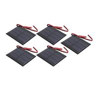 Mini panel solar 5pcs Módulo de placa de celda de batería con cable de 30 cm 60 x 80 x 3 mm DC 0.65W 1.5V