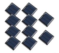 Mini panel solar de 1,5 V, 60 mA, celda policristalina de 30 x 30 mm, resina epoxi para proyectos de bricolaje, kits de ciencia, 10 unidades