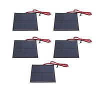 Mini Panel Solar Epoxi 5 Pcs, DC5.5V 160mA, Cable Rojo y Negro 30CM - Alta iseño Compacto, Ideal para Proyectos Hazlo Tú Mismo
