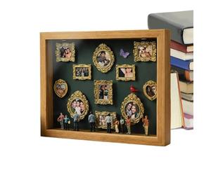 Mini pantalla de museo - Juego de luces de figuras DIY | Escaparate de recuerdo, marco de exhibición de recuerdo familiar, creativo para adultos, amantes, amigos, esposa, marido, dormitorio