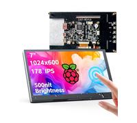 Mini pantalla táctil de 7 pulgadas de calidad industrial pequeña HDMI USB 1024 x 600 sensible zumbador integrado compatible con PC de escritorio Windows 10/11/Android/Linux