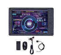 Mini pantalla USB con brillo ajustable, 3,5 pulgadas, IPS, monitor de temperatura de CPU y RAM para ordenador host , , Linux, estado en tiempo real, LCD, componentes electrónicos (con línea de codo)