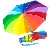 Mini paraguas multicolor de bolsillo, 16 colores del arco iris con 97 cm de diámetro de iX Brella